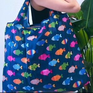 Colorful Fish Pattern Tote Bag